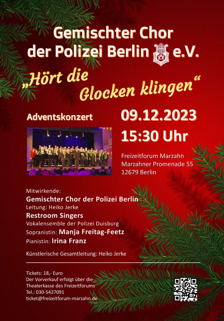 „Hört die Glocken klingen“ – Adventskonzert im Freizeitforum Marzahn